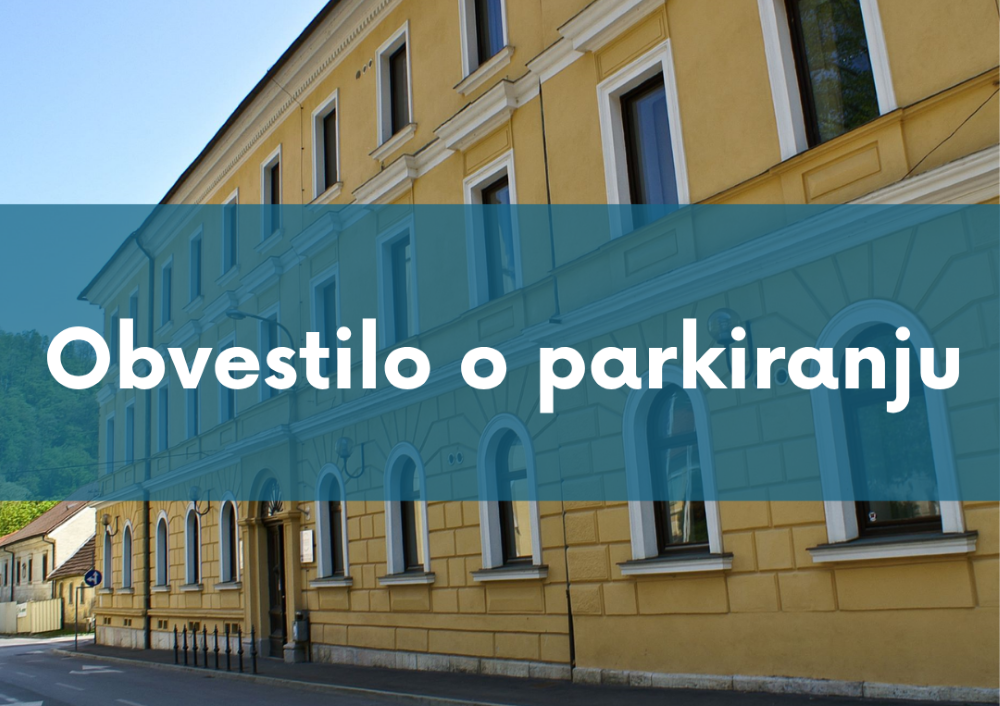Obvestilo o parkiranju 