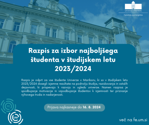 Razpis za najboljšega študenta