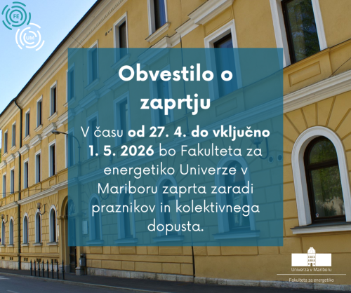 Obvestilo o zaprtju stavbe 